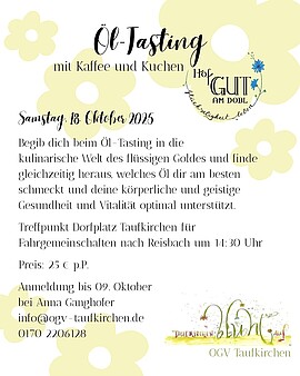 Banner Öl-Tasting