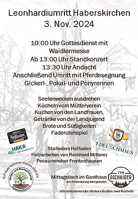 Banner Leonhardiumritt Haberskirchen