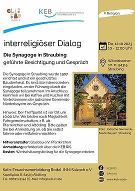 Banner Die Synagoge in Straubing: Führung und Gespräch