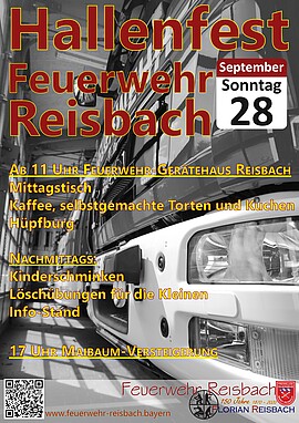 Banner Hallenfest der Feuerwehr Reisbach
