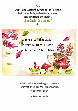 Banner Ein Dach für den Igel