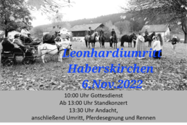 Banner Leonhardiumritt Haberskirchen