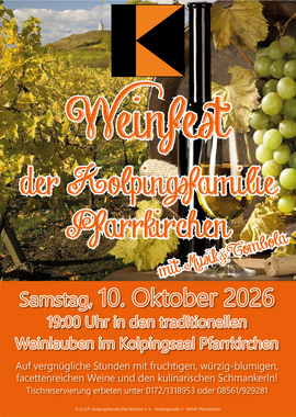 Banner Weinfest der Kolpingsfamilie Pfarrkirchen