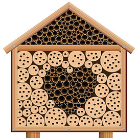 Banner Renovierung des Bienenhotels & Anlegen einer neuen Blühfläche